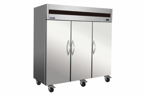 MVP Group IT82F DV 81" W 3 Solid Doors Stainless Steel Reach-In IKON Refrigeration Freezer - 115/208-230 Volts