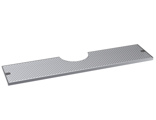 Krowne KDT-10X39S 39" W x 10" D Brushed Stainless Steel Drip Tray with Notch