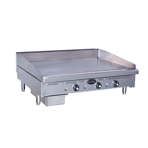 Royal Range RSTG-48-LP 48" W Stainless Steel Liquid Propane Countertop Griddle - 80,000 BTU