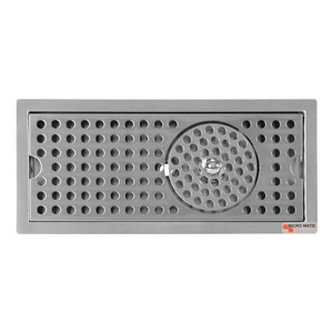 Micro Matic DP-220D-GR 12" x 6" Stainless Steel Flush Mount Drip Tray