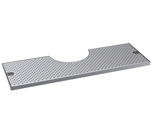 Krowne KDT-10X27S 27" W x 10" D Brushed Stainless Steel Drip Tray with Notch