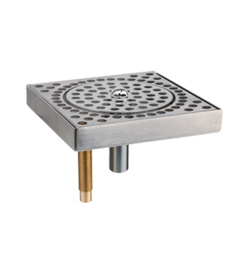 Micro Matic MM-5821 6.38" W x 6.38" D x 0.75" H 10 Ga. Stainless Steel Counter Mount Glass Rinser