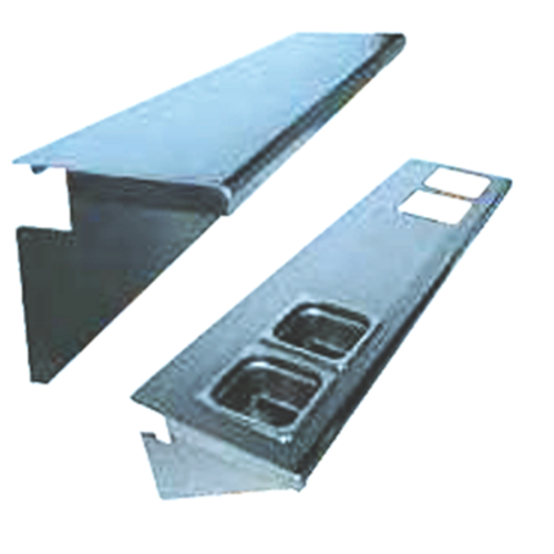 Royal Range PS-24 8" W x 24" L Stainless Steel Mounts to Frontof Unit Plate Shelf