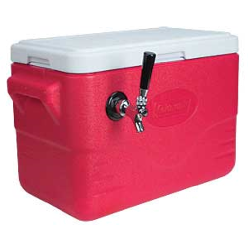 Micro Matic CB281R 28 Qt. with 1 Tap Red Exterior Jockey Box Coil Cooler