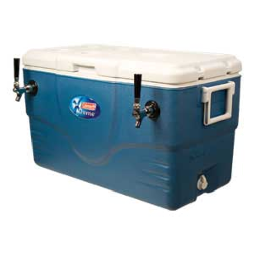 Micro Matic CB68B 68 Qt. with 2 Taps Blue Exterior Coil Cooler