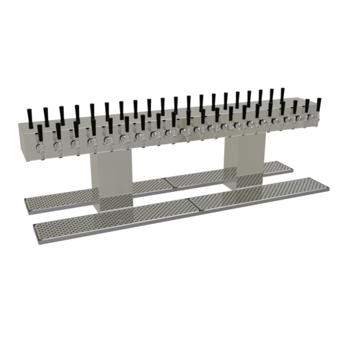 Glastender DT-40-MFR 62" W Stainless Steel Double-Sided Draft Dispensing Tower