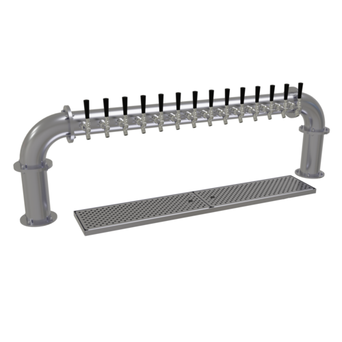 Glastender PP-14-SSR 61.25" W Stainless Steel Countertop Pipe Pass-Thru Draft Dispensing Tower