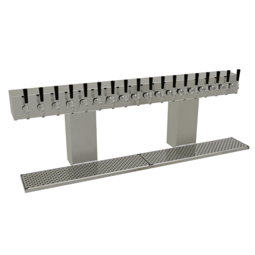 Glastender BRT-18-MFR 56" W Chrome Countertop Bridge Draft Dispensing Tower