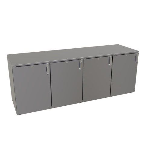 Glastender LPDS80 80" W Galvanized Steel Interior Low Profile Back Bar Dry Storage Cabinet