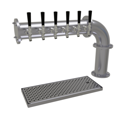 Glastender PC-6-SSR 29" W Stainless Steel Countertop Pipe Cantilever Draft Dispensing Tower