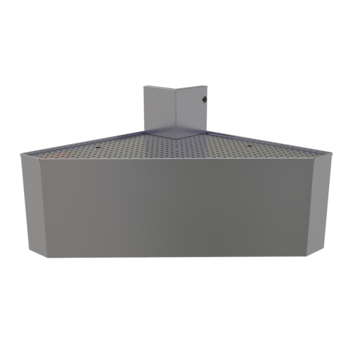 Glastender COLB-LN 24" W Stainless Steel No Legs Underbar Outside L-Shape Corner Drainboard