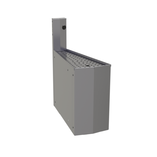 Glastender COWA-15 8" W Stainless Steel No Legs Underbar Outside Wedge Corner Drainboard