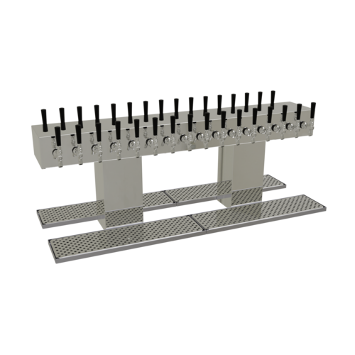 Glastender DT-32-MFR 50" W Stainless Steel Double-Sided Draft Dispensing Tower