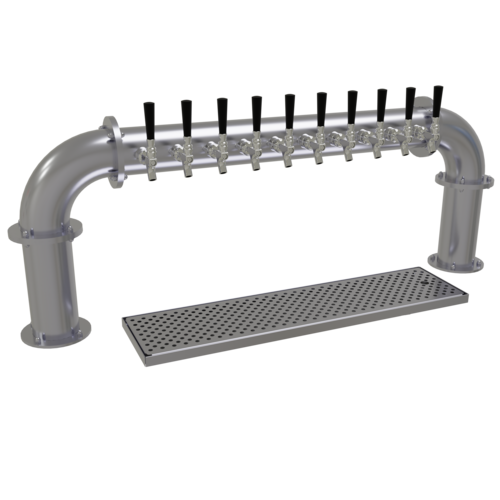 Glastender PP-10-SSR 49.25" W Stainless Steel Countertop Pipe Pass-Thru Draft Dispensing Tower