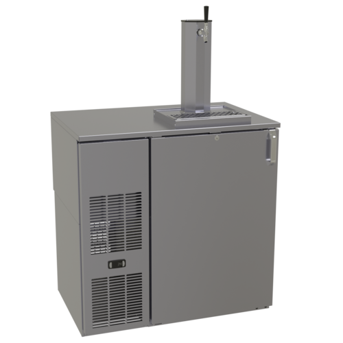 Glastender C1FB36-DD 36" W Stainless Steel Interior Draft Dispensing Cooler - 120 Volts