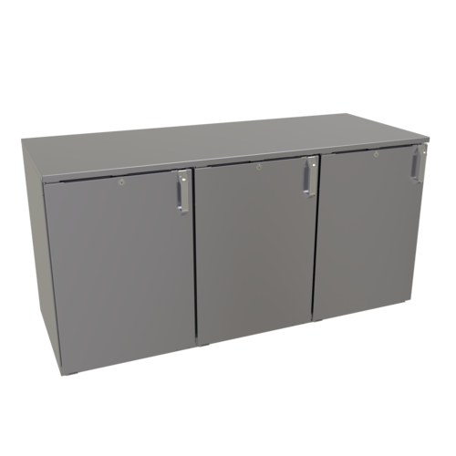 Glastender LPDS60 60" W Galvanized Steel Interior Low Profile Back Bar Dry Storage Cabinet