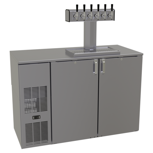 Glastender C1FB60-DD 60" W Stainless Steel Interior Draft Dispensing Cooler - 120 Volts
