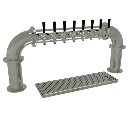 Glastender PP-8-MFR 43.25" W Stainless Steel Countertop Pipe Pass-Thru Draft Dispensing Tower