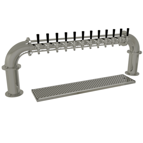 Glastender PP-12-MFR 55.25" W Stainless Steel Countertop Pipe Pass-Thru Draft Dispensing Tower