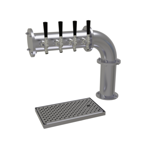 Glastender PC-4-SSR 23" W Stainless Steel Countertop Pipe Cantilever Draft Dispensing Tower