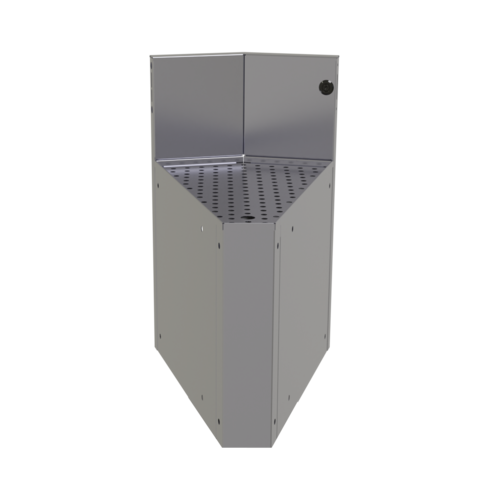 Glastender CIWA-30 13" W Stainless Steel No Legs Underbar Inside Wedge Corner Drainboard