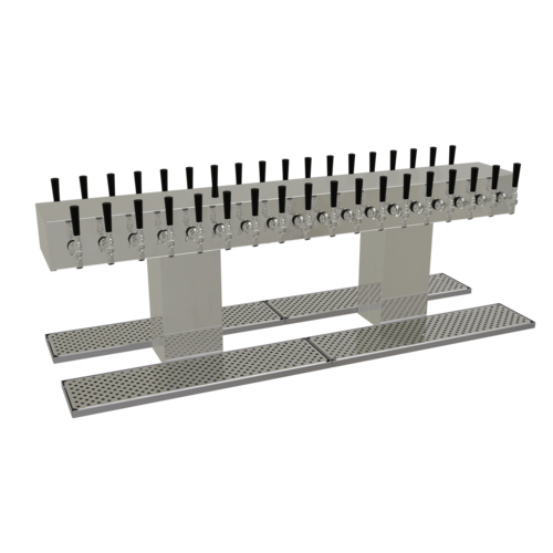 Glastender DT-36-MFR 56" W Stainless Steel Double-Sided Draft Dispensing Tower