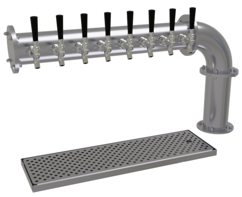 Glastender PC-8-SSR 35" W Stainless Steel Countertop Pipe Cantilever Draft Dispensing Tower