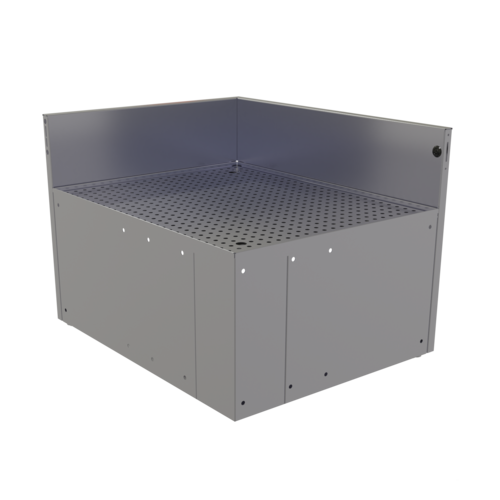 Glastender CIR-24/30L 30" W Stainless Steel No Legs Underbar Inside Rectangle Corner Drainboard