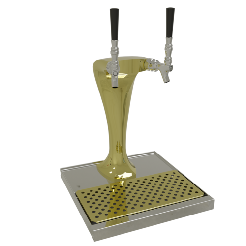 Glastender CBT-2-GFR 14" W Stainless Steel Countertop Cobra Draft Dispensing Tower