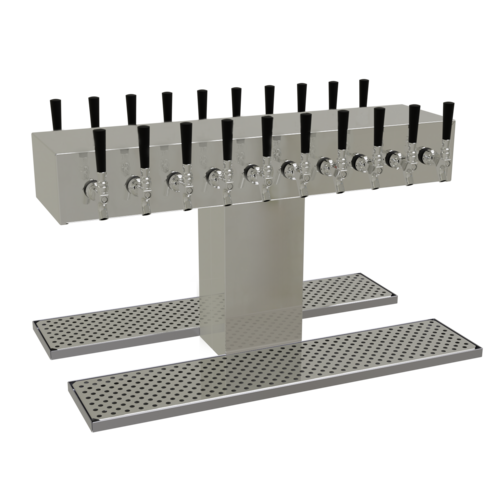 Glastender DT-20-MFR 32" W Stainless Steel Countertop Double-Sided Draft Dispensing Tower