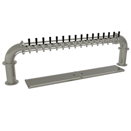 Glastender PP-16-MFR 67.25" W Stainless Steel Countertop Pipe Pass-Thru Draft Dispensing Tower