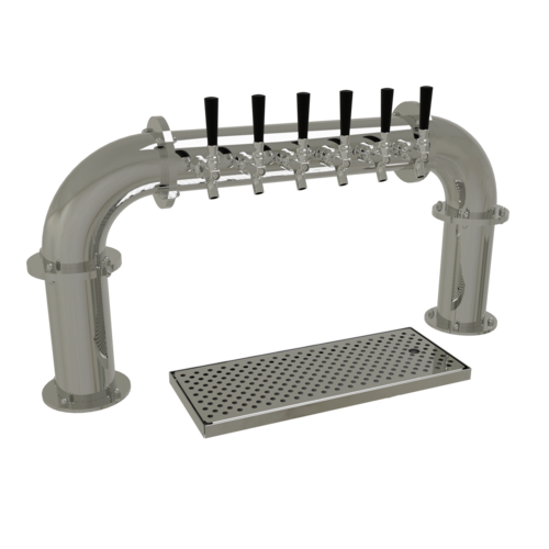 Glastender PP-6-MFR 37.25" W Stainless Steel Countertop Pipe Pass-Thru Draft Dispensing Tower