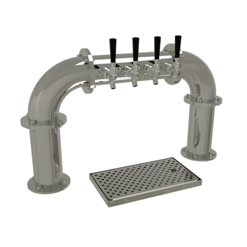 Glastender PP-4-MFR 31.25" W Stainless Steel Countertop Pipe Pass-Thru Draft Dispensing Tower