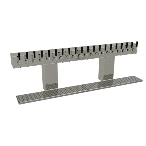 Glastender BRT-20-MFR 62" W Chrome Countertop Bridge Draft Dispensing Tower
