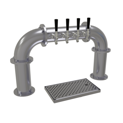 Glastender PP-4-SSR 31.25" W Stainless Steel Countertop Pipe Pass-Thru Draft Dispensing Tower