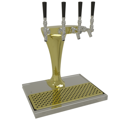 Glastender CBT-4-GF 18" W Stainless Steel Countertop Cobra Draft Dispensing Tower