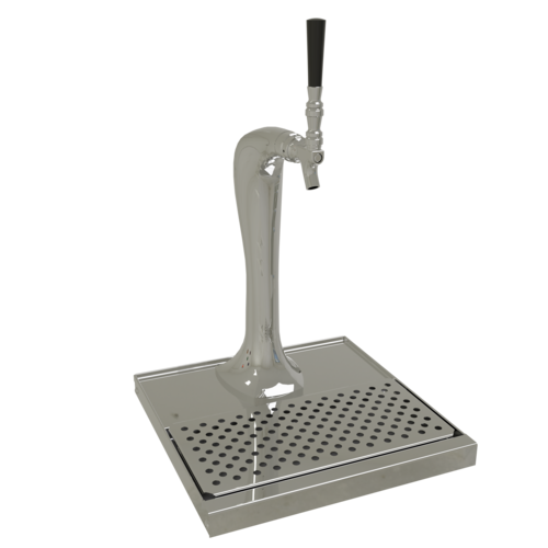 Glastender CBT-1-MF 14" W Chrome Countertop Cobra Draft Dispensing Tower