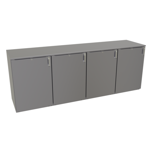 Glastender DS96 96" W Galvanized Steel Interior Back Bar Dry Storage Cabinet