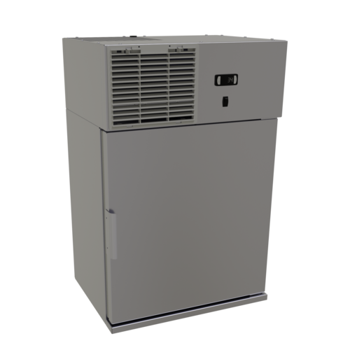 Glastender WMR24S-R 3.9 Cu. Ft. Stainless Steel Wall Mount Self-Contained Refrigerator - 120 Volts