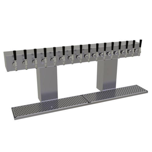 Glastender BRT-16-SSR 50" W Stainless Steel Countertop Bridge Draft Dispensing Tower