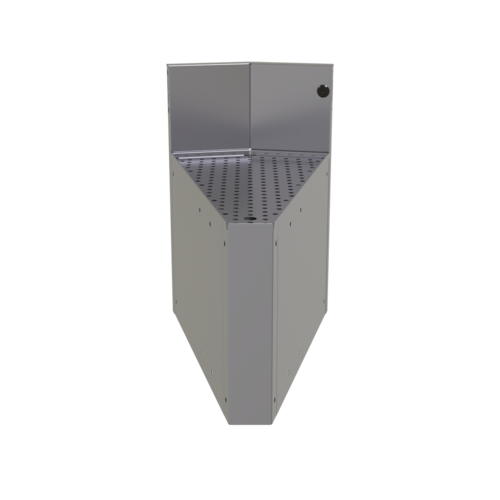 Glastender CIWB-25 14" W Stainless Steel No Legs Underbar Inside Wedge Corner Drainboard