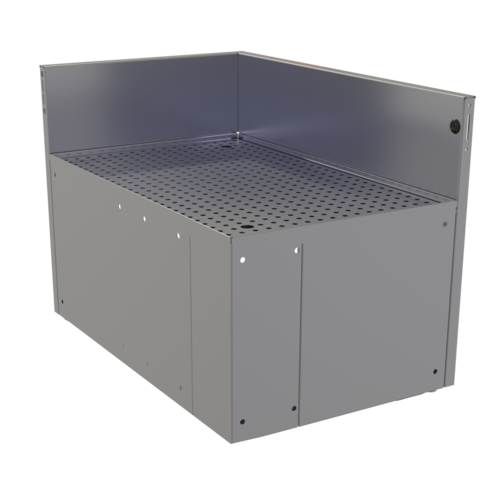Glastender CIR-19/30L 30" W Stainless Steel No Legs Underbar Inside Rectangle Corner Drainboard