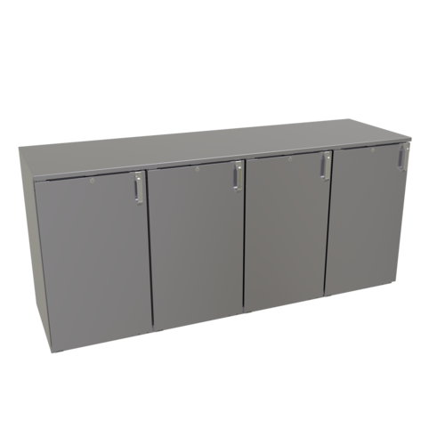 Glastender DS80 80" W Galvanized Steel Interior Back Bar Dry Storage Cabinet