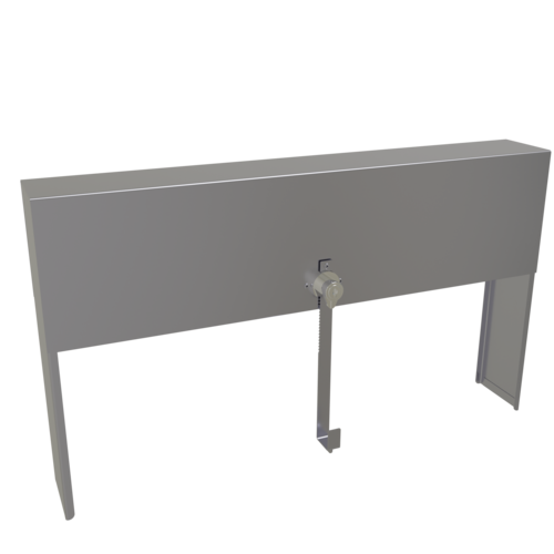 Glastender SSRC-22 22" W Stainless Steel Single Speed Rail Locking Cover