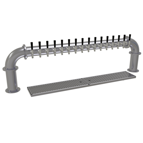 Glastender PP-16-SSR 67.25" W Stainless Steel Countertop Pipe Pass-Thru Draft Dispensing Tower