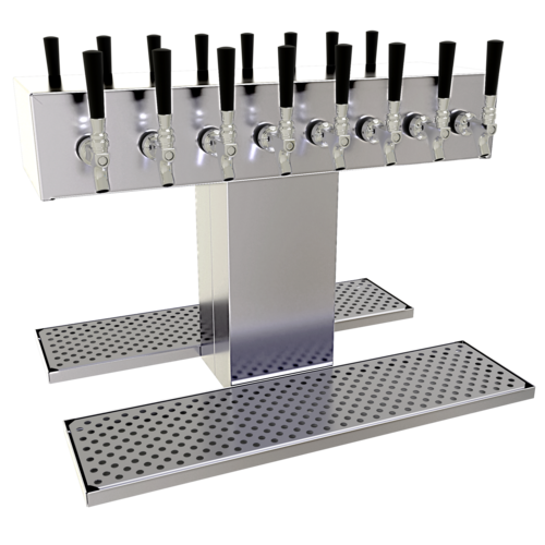 Glastender DT-16-MFR 26" W Stainless Steel Countertop Double-Sided Draft Dispensing Tower