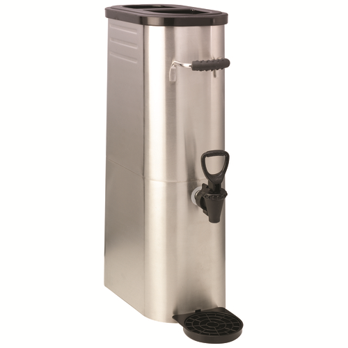 Service Ideas ITSLS35G 3.5 Gal. Stainless Steel Single Wall Slim Design Tea Dispenser