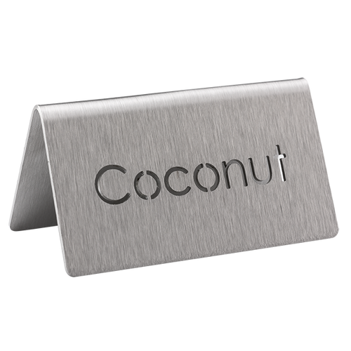 Service Ideas 1C-BF-COCONUT-MOD 1.5" H Metal "Coconut" Beverage ID Tent