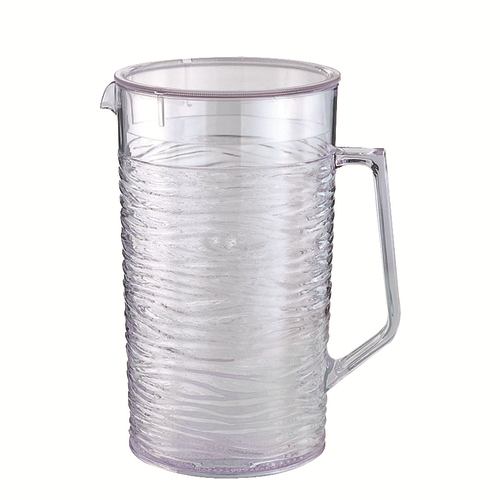 Service Ideas SI2LITCL 67.2 Oz. Clear SAN Sculptured Ice Pitcher