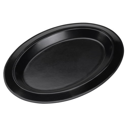 Service Ideas RO128BL 14" W Plastic Oval Thermo-Plate Platter Base Only